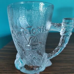 Vtg. 1993 McDonald's Flintstones Mammoth Glass Drink Mug. Holds .10 oz.
